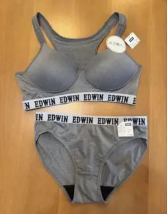 【下着2点セット⭐︎EDWIN⭐︎Ｌ⭐︎スポーツブラ⭐︎】グレー