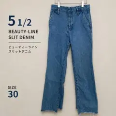 5 1/2 フレアデニム 30 スリット カットオフ Spick&Spanのサムネイル