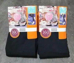 ファイバーヒート裏起毛レギンスL~LL　160デニール2セットしまむら　10分丈