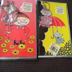 ムーミンのミー 　メッセージカード２種類　封筒とキーホルダー付きフィンランド土産