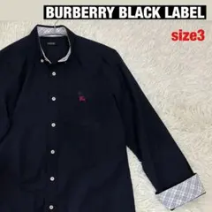 【長袖】BURBERRY BLACK LABEL ボタンダウンsize3