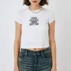 MOUSSY blackeyepatch OG ラインストーン BABY TEE