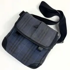 バーバリーブルーレーベル ショルダーバッグ ノバチェック レザー 斜め掛け