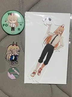 チェンソーマン パワー アクリルスタンド 缶バッジ アニメイトカフェ