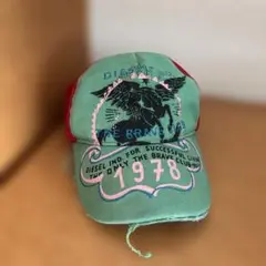 Diesel メッシュキャップ 1978年デザイン グリーン/レッド　サイズS