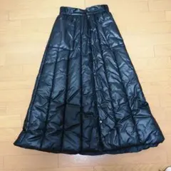 値下げ　ブラック キルティング フレアスカート