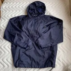 90s Hanes／ネイビー／ナイロンアノラック／ツレあり・汚れなし」Mのサムネイル