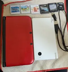 3DSLL/DSi 本体2台セットゲームソフト5本付ソウルシルバー