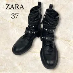 ZARA新品レッグウォーマー風厚底ブーツ黒ブラックレザーエンジニアブーツ23.5 2025年最新】ZARA エンジニアブーツの人気アイテム - メルカリ