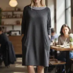 美品 マリンフランセーズ MARINEFRANCAISE チュニック（M）グレーのサムネイル