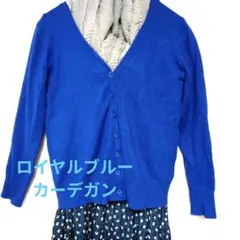 Ｖ開きカーディガン・◆ロイヤルブルー◆クリカ・レディース綺麗目　差し色