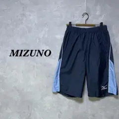 MIZUNO ハーフパンツ シャカシャカ ロゴ刺繍 ネイビー O 3465