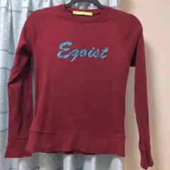 Egoist バーガンディ 長袖トレーナー