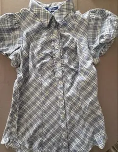 Burberry Blue Label チェック柄 半袖シャツ 36
