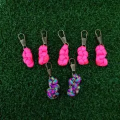 (7個セット)ジッパータブ★鞄ストラップ★ストラップ★パラコード★ハンドメイド