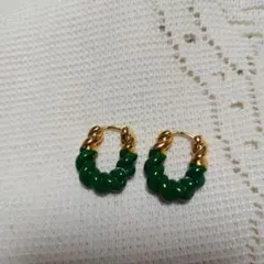 ツイスト デザインフープ ピアス