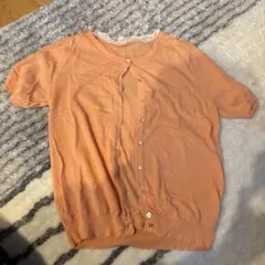 earth music&ecology 半袖カーディガン M オレンジ