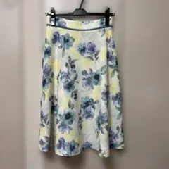 【M⑨】proportion花柄フレアスカート