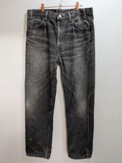 Levi's オレンジタブ 505 ブラックデニム　先染め　usa製のサムネイル