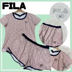 ✨美品✨FILA 大人可愛いモロッカン柄 テニスウェア 上下セットアップ ピンク