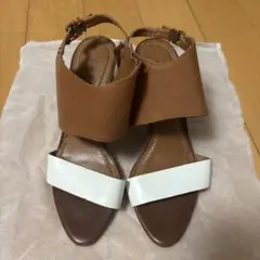 CARRANO サンダル バイカラー ゴールドヒールのサムネイル