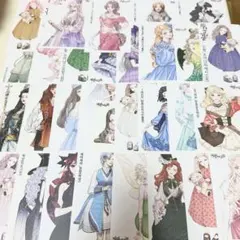 海外 韓国 作家 ステッカー 人物 女の子柄 コラージュ素材 30枚セット