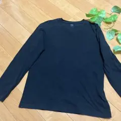 ブラック メンズMサイズ Tシャツ長袖カットソー