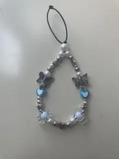 ビーズキーホルダー スマホストラップ