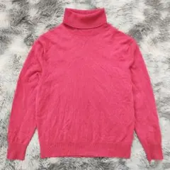 UNIQLO カシミヤ100% タートルネックニット L ピンク