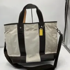 美品　COACH コーチ トートバッグ ショルダーバッグ 2way 大容量 A4