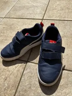 Puma ネイビー スニーカー ベルクロ　21センチ