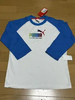 【新品未使用】PUMA プーマ 七分袖 Tシャツ ホワイト/ブルー