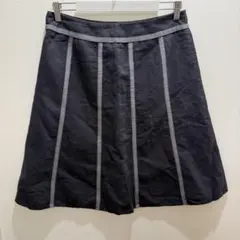 LAURA ASHLEY スカート ストライプ ブラウン サイズ13