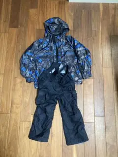 スキーウェア 子ども用 青と黒