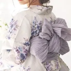 値下げ。Maison de FLEUR 浴衣&兵児帯セット ラベンダー色 - メルカリ