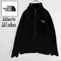ノースフェイス フリースジャケット 海外限定 ロゴ刺繍 ブラック メンズ M