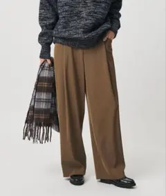 ツイル バックゴム ストレート パンツ