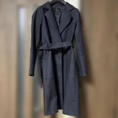 アンタイトル　ダークネイビースプリングコート ウエストベルト付き　サイズ1