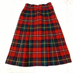 IVY LEAGUE アイビーリーグ　タータンチェック　プリーツスカート　タック