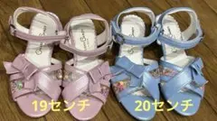 キッズ　サンダル　19センチ　20センチフォーマルシューズ　姉妹年子コーデ