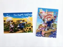ドナルド&デイジー 3Dポストカード 2枚セット