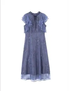 ツートーンレースラッフルワンピース JILLSTUART