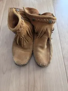 ミネトンカ　ブラウンフリンジモカシン