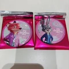 ズートピア２　ビッグホロ缶バッジ　ニック ジュディ