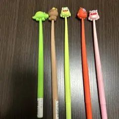 ゆらゆらゲルペン5本セット　インク　ブラック