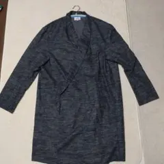 LANVIN en Bleu ダークグレー ロングカーディガン サイズ50