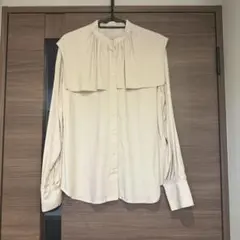 新品未使用NICECLAUPビックカラー長袖シャツベージュナイスクラップ