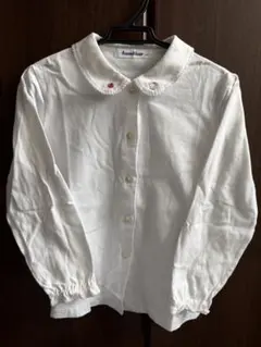 familiar 120 ホワイト 襟付きシャツ