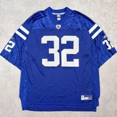 NIKE カレッジ フットボール シャツ メッシュ リンガー 紺