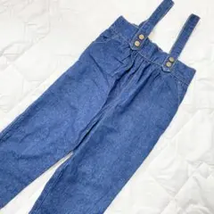 【100cm】tete a tete 綿100 バースデイ デニムサロペット